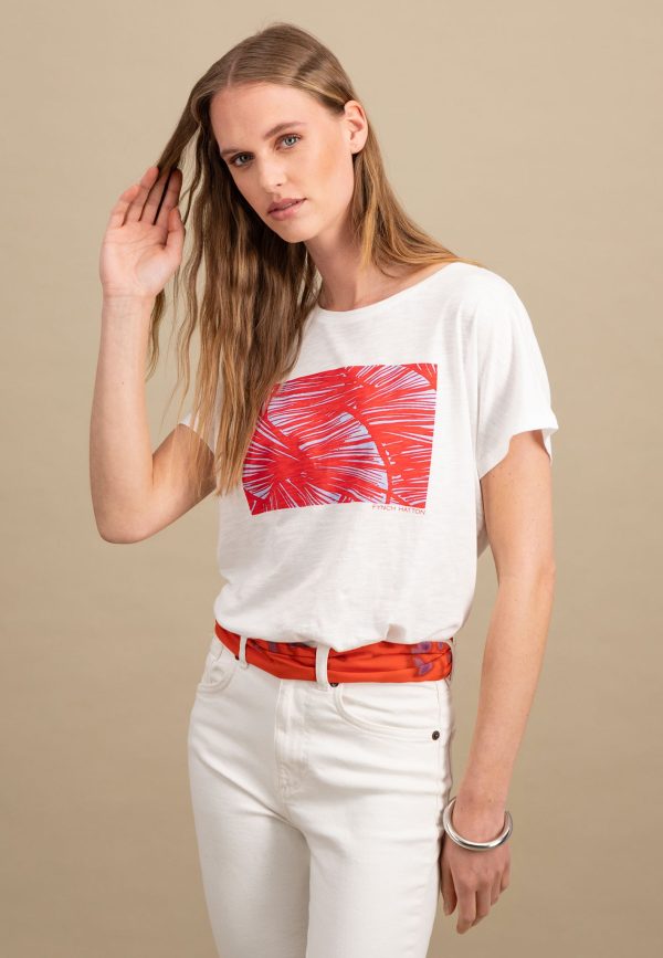 T-Shirt aus Baumwolle mit botanischem Print Online