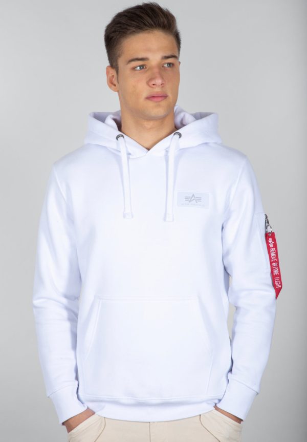 Alpha Industries Backprint Hoodie Neon white orange 178318NP-480 Mode – Bild 2