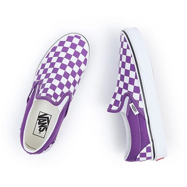 Vans Classic Slip On Checkerboard purple white VN0A5JMHBEK Online-Verkauf – Bild 2