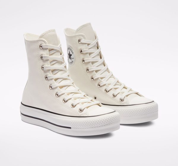 CONVERSE CHUCK PLATEAU EXTRA HIGH LIFT EGRET LEATHER Zu verkaufen – Bild 3