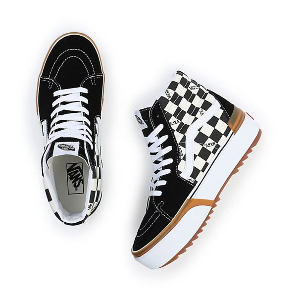 VANS SK8-HI Stacked black white Checkerboard VN0A4BTWVLV Schn?ppchen – Bild 2