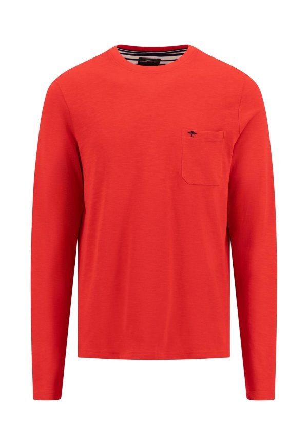 Langarmshirt mit Rundhalsausschnitt und Brusttasche Online-Schn?ppchen – Bild 5