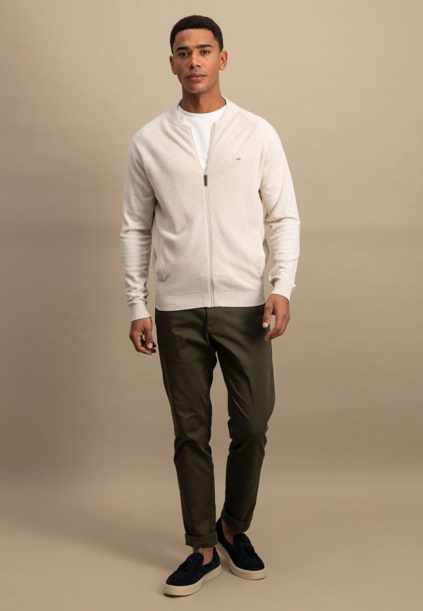 Strickjacke aus Baumwolle mit Reißverschluss Im Angebot – Bild 2