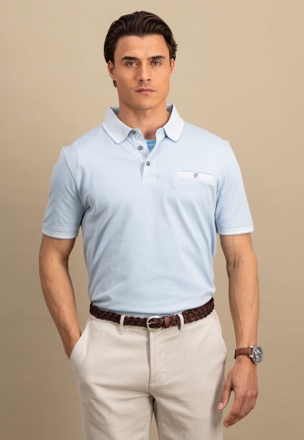 Poloshirt aus Baumwolle mit Knopftasche Jetzt online