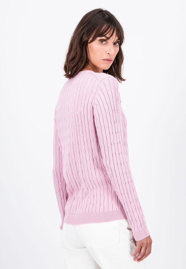 Pullover aus Baumwolle mit Zopstrickmuster Rabatt – Bild 3