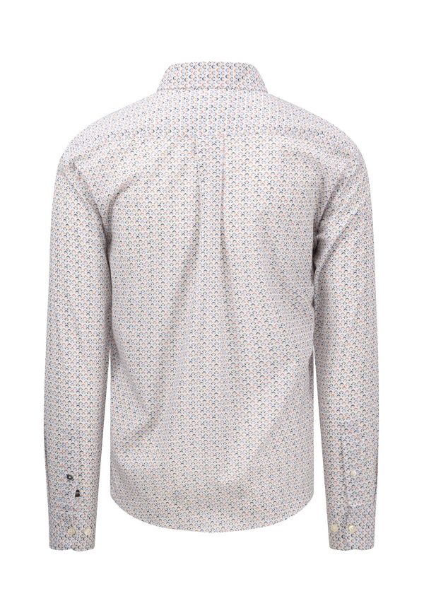 Gemustertes Baumwollhemd mit Minimal-Print und Button-Down-Kragen Jetzt online – Bild 4