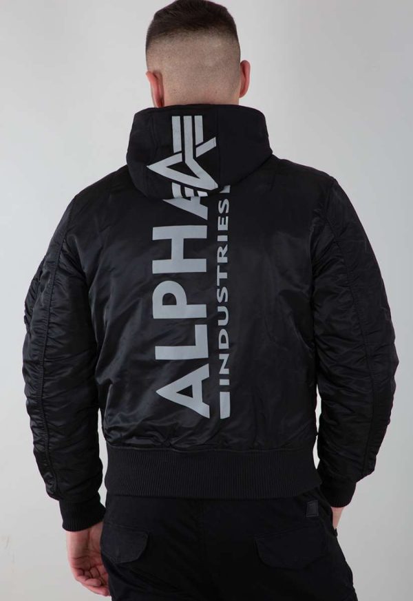 Alpha Industries Bomberjacke black reflective MA-1 ZH Backprint 128113-285 Rabatt