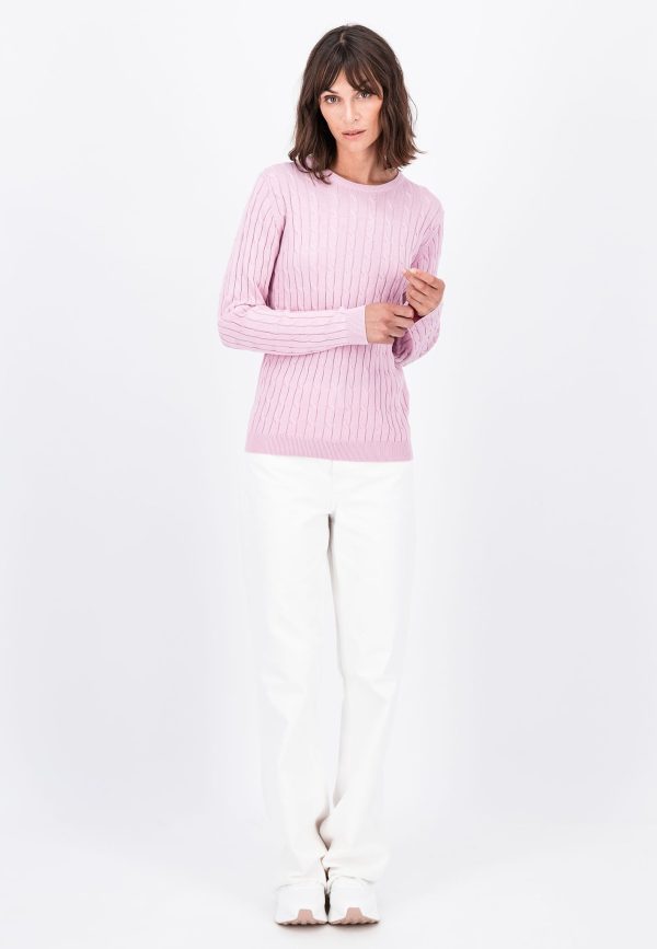 Pullover aus Baumwolle mit Zopstrickmuster Rabatt – Bild 5