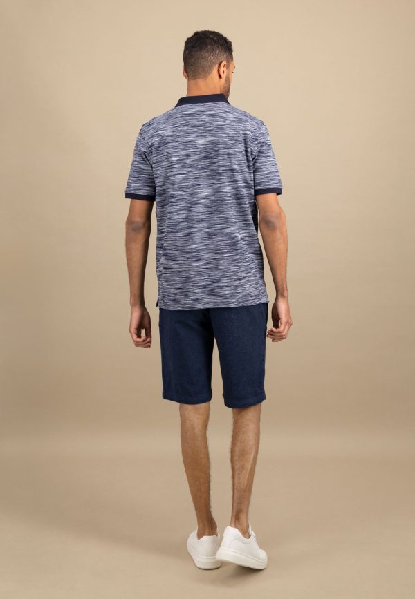 Poloshirt aus Baumwolle meliert mit Kontrastdetails Zu verkaufen – Bild 3