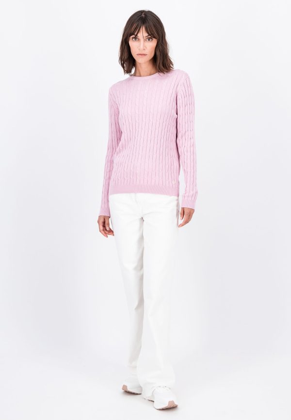 Pullover aus Baumwolle mit Zopstrickmuster Rabatt – Bild 2