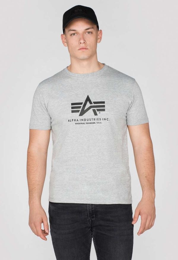 Alpha Industries Basic T-Shirt grau 100501-17 Online-Verkauf