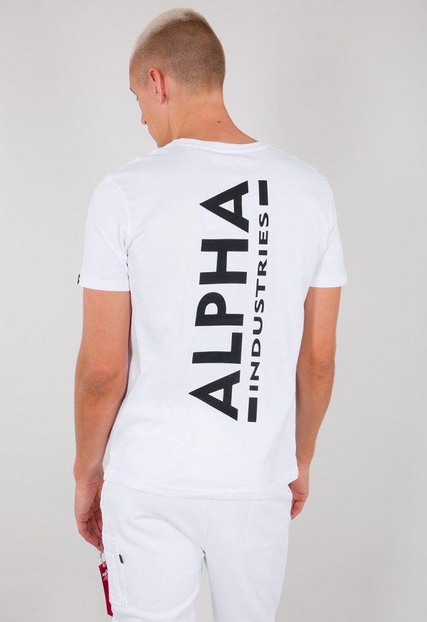Alpha Industries Backprint T-Shirt weiss 128507-09 Rabatt