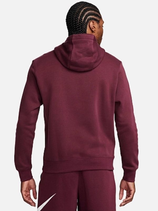 Nike Sportswear Club Pullover Hoodie Fleece Night Maroon BV2654-681 Verkauf – Bild 2