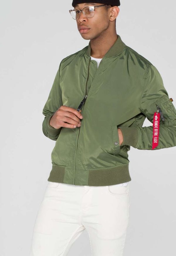 Alpha Industries leichte Bomberjacke olive MA-1 TT 191103-01 Online-Schn?ppchen – Bild 3