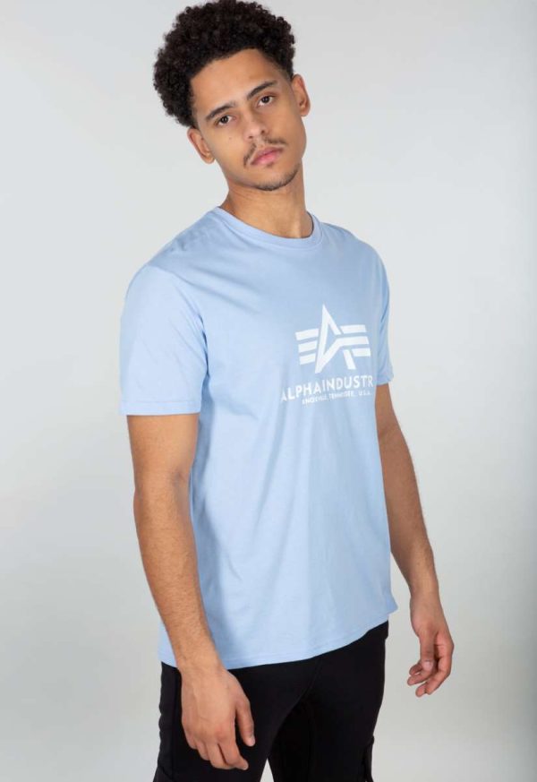 Alpha Industries Basic T-Shirt lightblue 100501-513 Mode