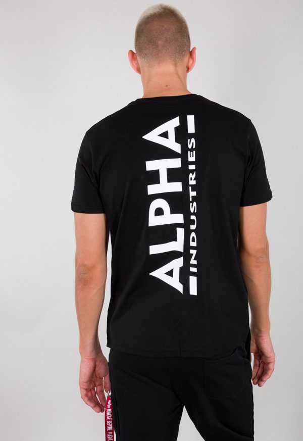 Alpha Industries Backprint T-Shirt schwarz 128507-03 Rabatt