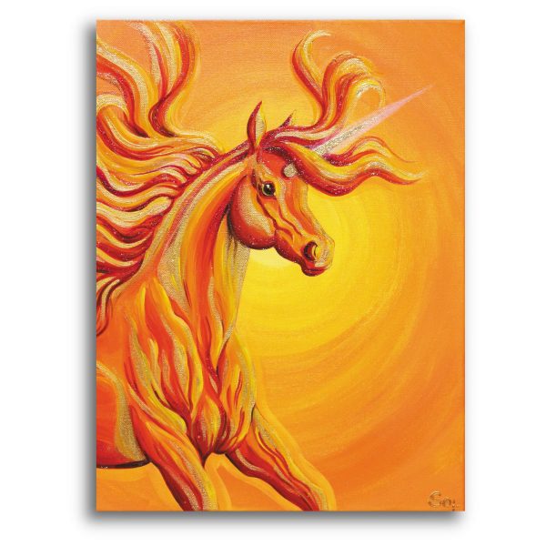 Einhornbild: Magie des Feuereinhorns Jetzt online